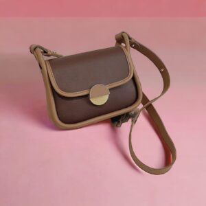 Premium Leatherette Crossbody Sling Bag for Women & Girls – Everyday Shoulder Purse for Office & Travel (Brown) - Metin Bags