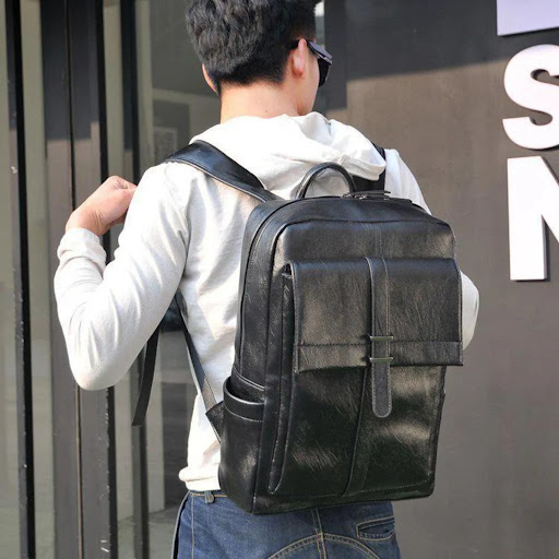 Vegan Leather Backpack for Women – Heritage Black | Anti-Theft College Bag